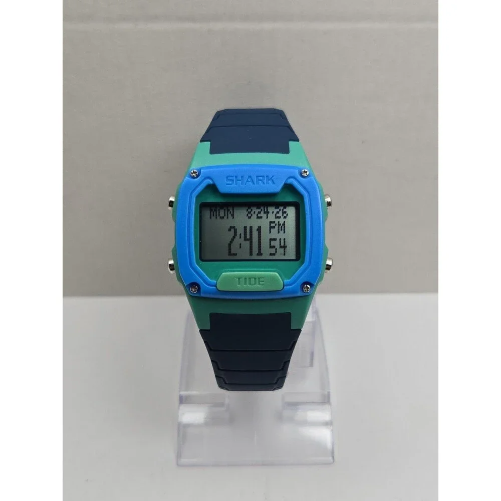 Freestyle Shark Classic Tide Digital Surf Watch Navy Green 100M 40mm New Battery